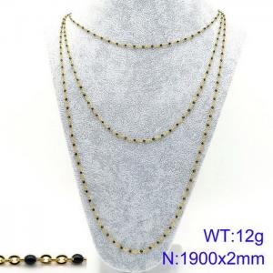SS Gold-Plating Necklace - KN93612-Z