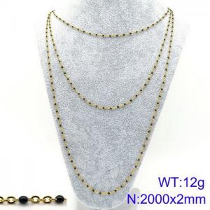 SS Gold-Plating Necklace - KN93613-Z
