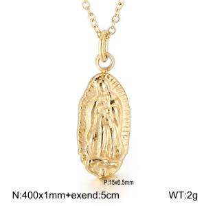 SS Gold-Plating Necklace - KN93787-KFC