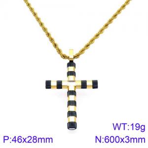 SS Gold-Plating Necklace - KN93963-KLX