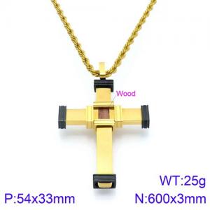 SS Gold-Plating Necklace - KN93969-KLX