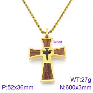 SS Gold-Plating Necklace - KN93972-KLX