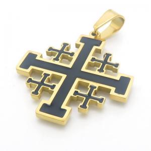 Stainless Steel Cross Pendant - KP115605-HR