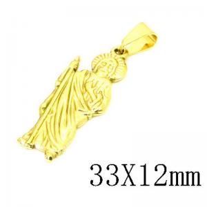 Stainless Steel Gold-plating Pendant - KP115710-NT