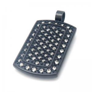 Stainless Steel Stone & Crystal Pendant - KP115855-HR