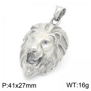 Stainless steel lion head pendant - KP116135-TOM