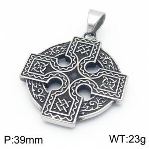 Punk style retro personalized stainless steel creative Viking Celtic cross pendant - KP116181-MZOZ