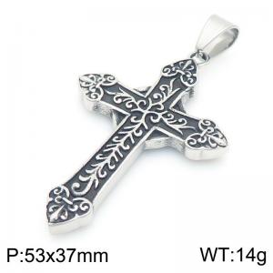 Punk style retro personalized stainless steel creative pattern cross pendant - KP116394-MZOZ