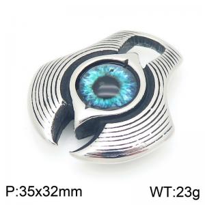 Punk style retro personality stainless steel creative light blue magic eye wrench pendant - KP116409-MZOZ