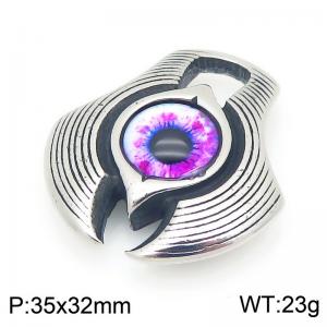 Punk style retro personality stainless steel creative purple magic eye wrench pendant - KP116411-MZOZ