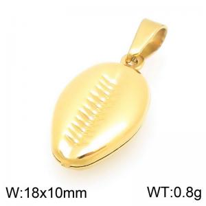 Stainless Steel Pendant Shell Gold Color - KP116757-Z