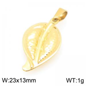 Stainless Steel Pendant Shell Gold Color - KP116759-Z
