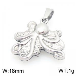 Stainless Steel Pendant Octopus Shape Silver Color - KP116760-Z