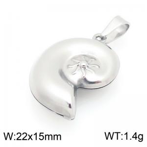 Stainless Steel Pendant Conch Shape Silver Color - KP116765-Z