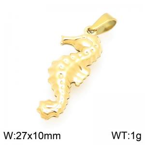 Stainless Steel Pendant Seahorse Shape Silver Color - KP116768-Z