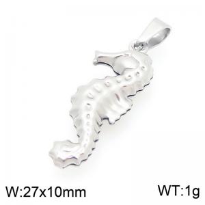 Stainless Steel Pendant Seahorse Shape Silver Color - KP116769-Z