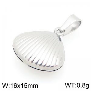 Stainless Steel Pendant Shell Shape Silver Color - KP116778-Z