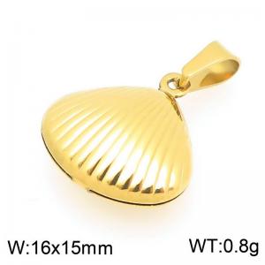 Stainless Steel Pendant Shell Shape Gold Color - KP116779-Z