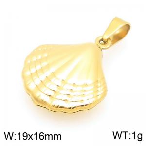 Stainless Steel Pendant Shell Shape Gold Color - KP116788-Z