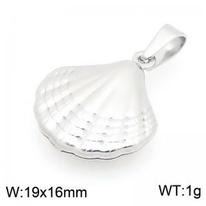 Stainless Steel Pendant Shell Shape Silver Color - KP116789-Z