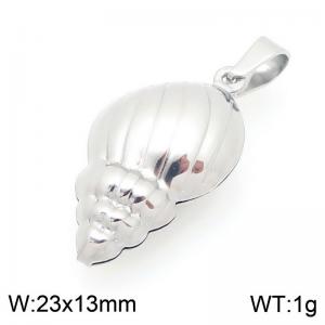 Stainless Steel Pendant Conch Shape Silver Color - KP116806-Z