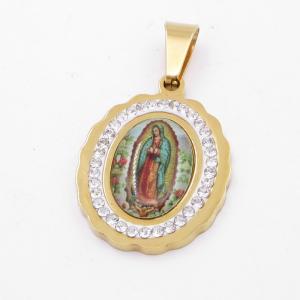Stainless Steel Stone & Crystal Pendant - KP116890-ZY