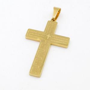Stainless Steel Cross Pendant - KP117175-HR