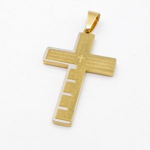 Stainless Steel Cross Pendant - KP117178-HR