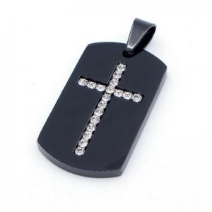 Stainless Steel Stone & Crystal Pendant - KP117304-HR