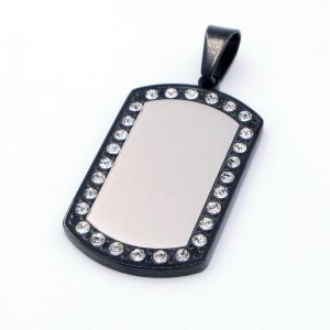 Stainless Steel Stone & Crystal Pendant - KP117316-HR