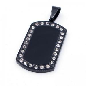 Stainless Steel Stone & Crystal Pendant - KP117319-HR