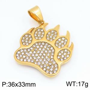 Stainless Steel Stone & Crystal Pendant - KP117788-MZOZ