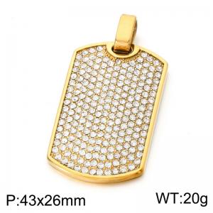 Stainless Steel Gold-plating Pendant - KP118553-LU