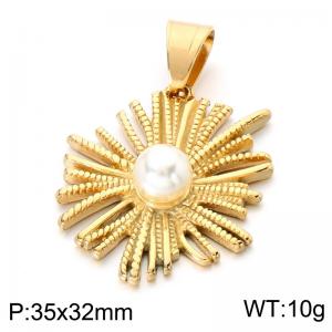 Stainless Steel Gold-plating Pendant - KP118980-LK
