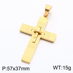 Stainless Steel Cross Pendant - KP119301-KL