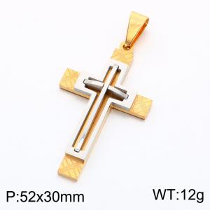 Stainless Steel Cross Pendant - KP119302-KL