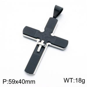 Stainless Steel Cross Pendant - KP119328-KL