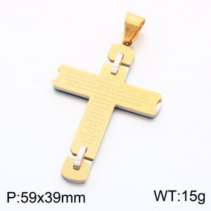 Stainless Steel Cross Pendant - KP119345-KL