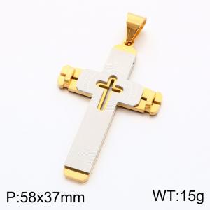 Stainless Steel Cross Pendant - KP119355-KL