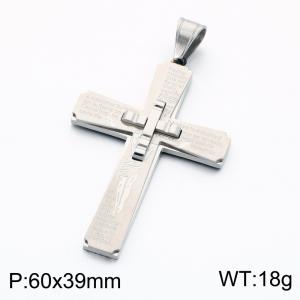 Stainless Steel Cross Pendant - KP119371-KL