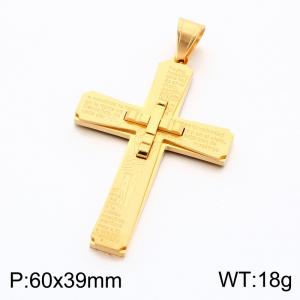 Stainless Steel Cross Pendant - KP119372-KL