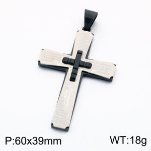 Stainless Steel Cross Pendant - KP119374-KL