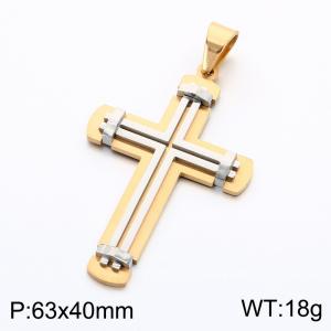Stainless Steel Cross Pendant - KP119379-KL
