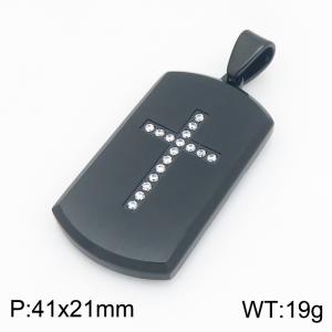 Stainless Steel Black-plating Pendant - KP119556-HR