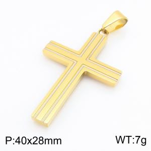 Stainless Steel Cross Pendant - KP119677-HR