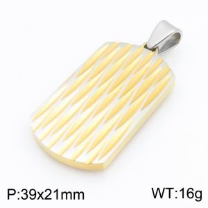 Stainless steel jewelry square plate pendant - KP119680-HR