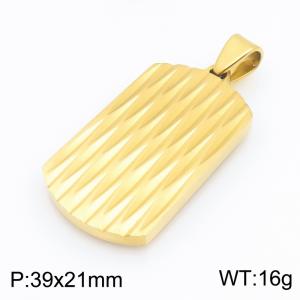 Stainless steel jewelry square plate pendant - KP119681-HR