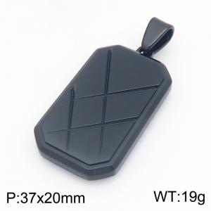 Stainless steel jewelry square plate pendant - KP119756-HR