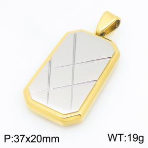Stainless steel jewelry square plate pendant - KP119758-HR