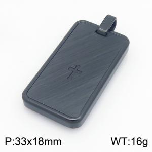 Stainless steel jewelry square plate pendant - KP119762-HR